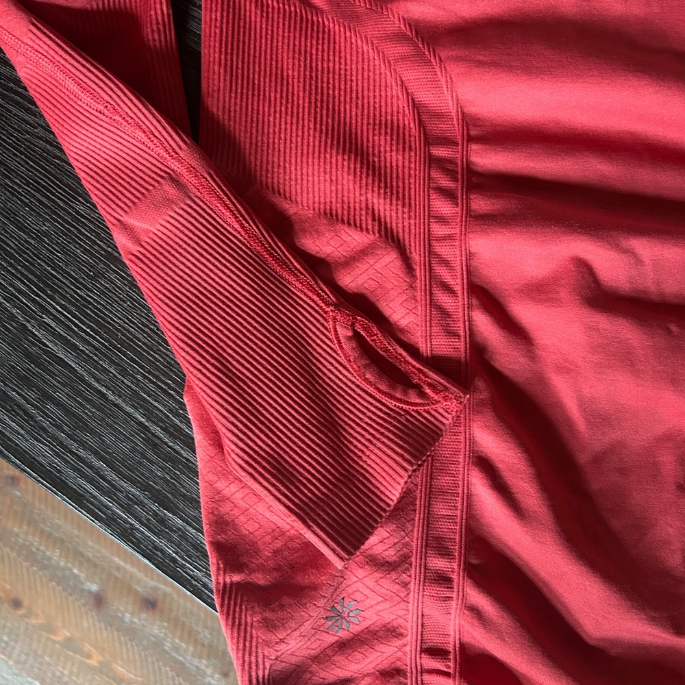 Athleta Orange Funnel Neck Hoodie Women's Size S - Picture 4 of 8